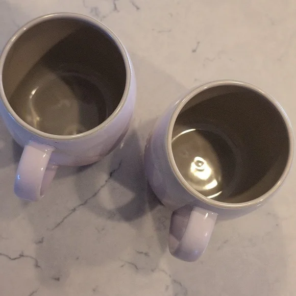 Le Creuset Stoneware Coupe Mugs, Pink Set Of Two, - Picture 3 of 6